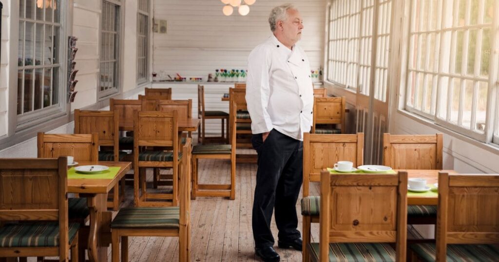 Chef Wearing Black Slip Resistant Shoes