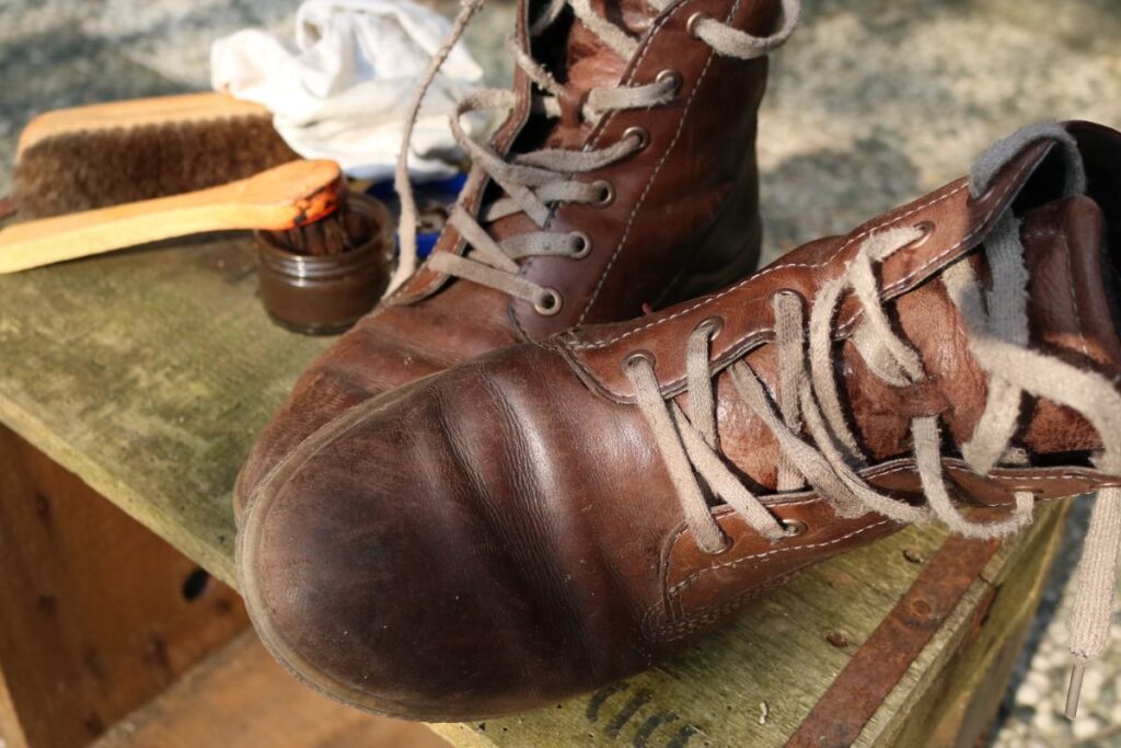Condition and polishing leather boots periodically