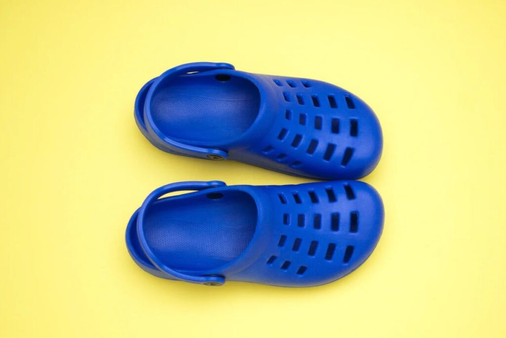 Blue Crocs are a common footwear choice among healthcare professionals