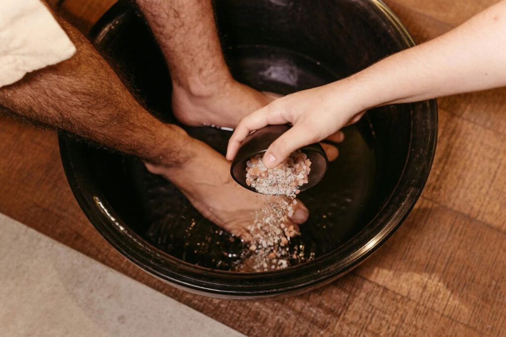 Use the Baking Soda and Vinegar Mix to also clean the Athlete’s foot