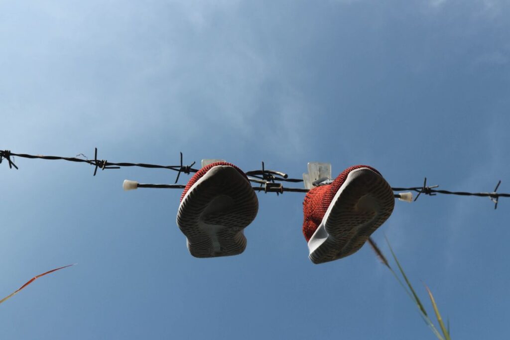 Shoes affected by athlete’s foot fungus washed and left to air-dry in the sun