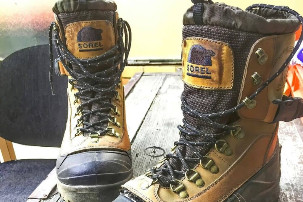 Sorel Men's Conquest Boot with a waterproof leather upper and a rugged rubber